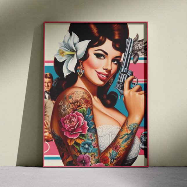 Vintage Tattooed Pulp Pin-up Poster (Creator Uploaded)