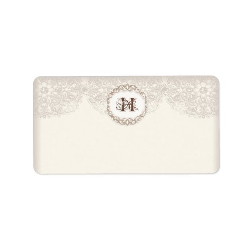 Vintage Taupe Lace - Elegant Beautiful Weddings Label