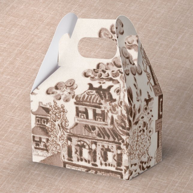 Vintage Taupe Willow Favor Box (Creator Uploaded)