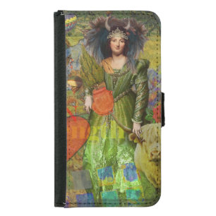 Vintage Taurus Classic Woman Portrait Gothic Art Samsung Galaxy S5 Wallet Case