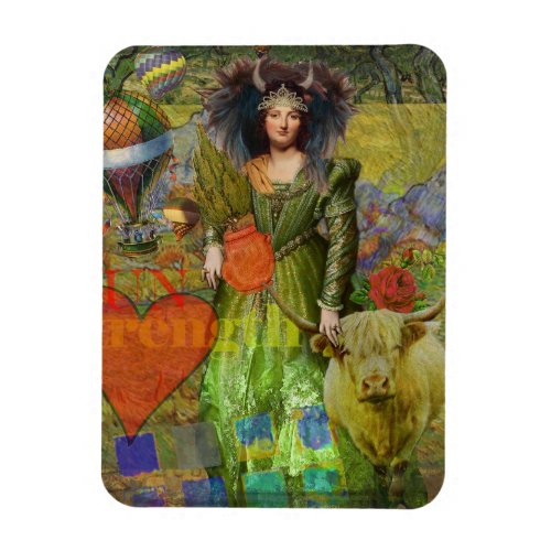 Vintage Taurus Fantasy Gothic Art Magnet