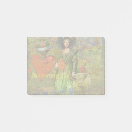 Vintage Taurus Fantasy Gothic Art Post_it Notes