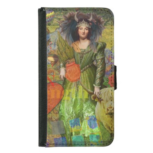 Vintage Taurus Fantasy Gothic Art Samsung Galaxy S5 Wallet Case