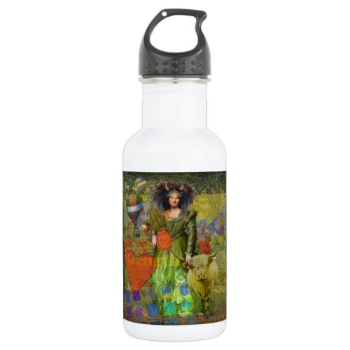 Vintage Taurus Fantasy Gothic Art Water Bottle