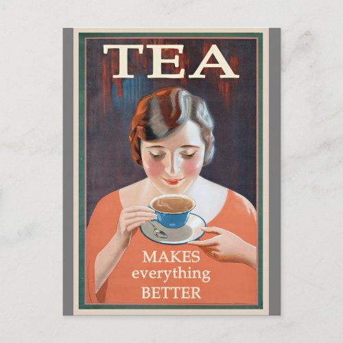 Vintage Tea Advertisement _ Makes Better Postcard