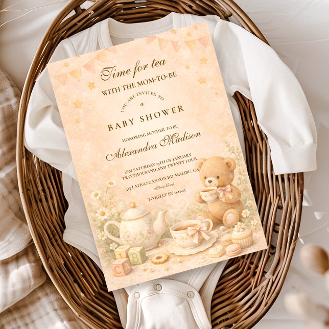 Vintage Tea Afternoon Baby Shower Invitation (Creator Uploaded)