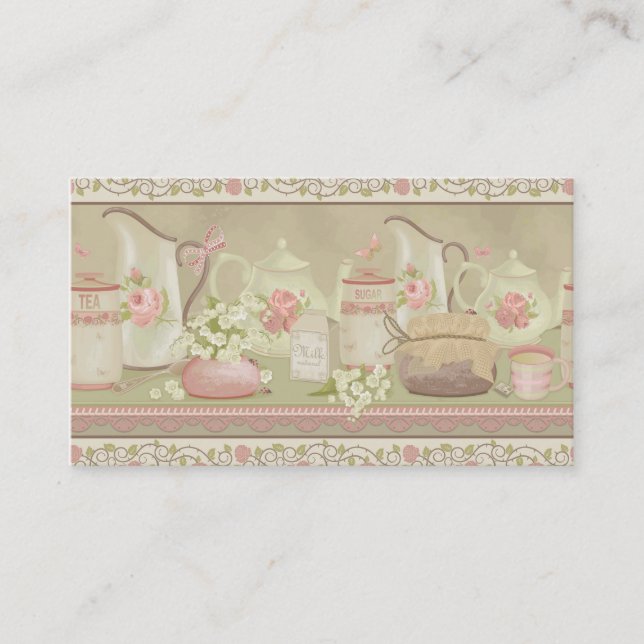 Vintage Tea Anitque Business Card (Front)