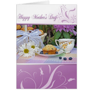 vintage tea cup and muffin mother's day