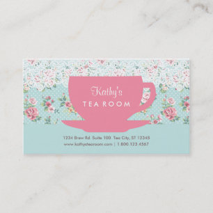 Vintage Tea Cup and Teapot Business Card