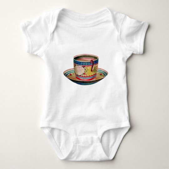 Vintage Tea Cup Baby Bodysuit
