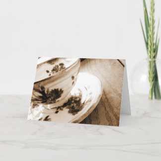 Vintage Tea Cup Greeting Card