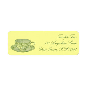 Vintage Tea Cup Label
