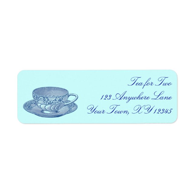 Vintage Tea Cup Label (Front)