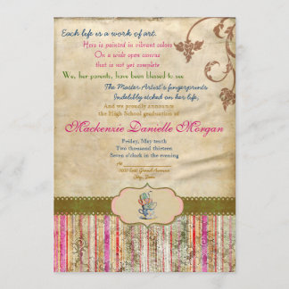 Vintage Tea Graduation Invitation