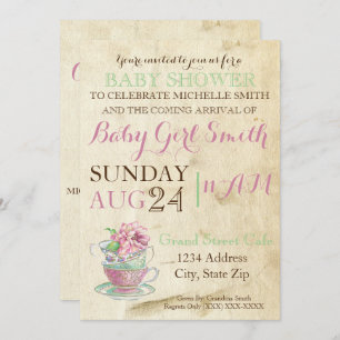 Vintage Tea Invitation