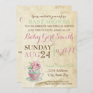 Vintage Tea Invitation