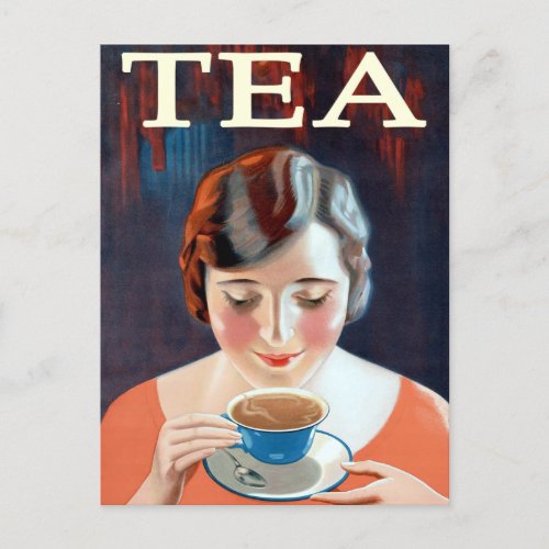 Vintage Tea Makes Everything Better Postcard