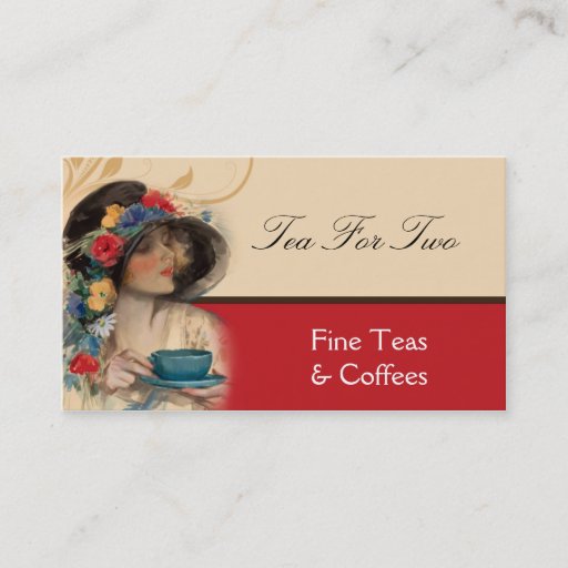Customizable Vintage Tea or Coffee Business Card