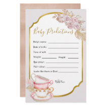 Vintage Tea Party Baby Shower Baby Prediction