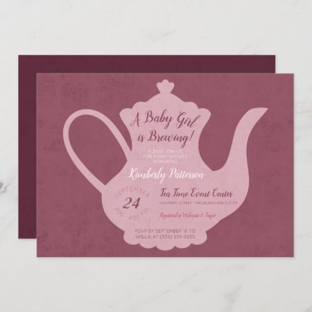 Vintage Tea Party Baby Shower Invitation