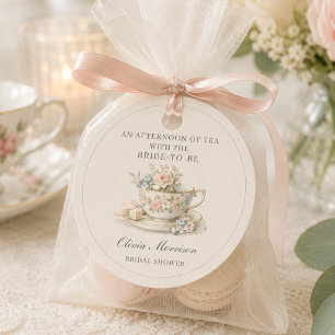 Vintage Tea Party Bridal Shower Favor Tags