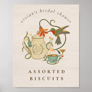 Vintage Tea Party Bridal Shower Food Sign