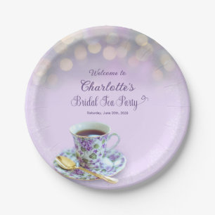 Vintage Tea Party Bridal Shower Lilac Paper Plates