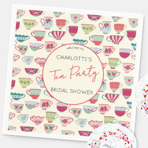 Vintage Tea Party Bridal Shower Napkins