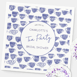 Vintage Tea Party Bridal Shower Teacup Napkins