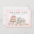 Vintage Tea Party Bridal Shower Thank You Card | Zazzle