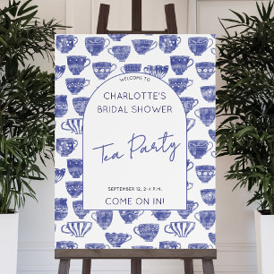 Vintage Tea Party Bridal Shower Welcome Foam Board