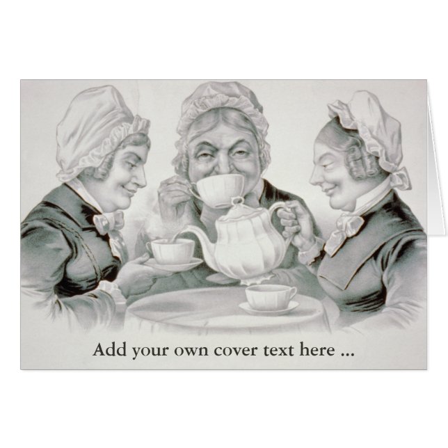 Vintage Tea Party Friends, A Cup That Cheers  (Front Horizontal)