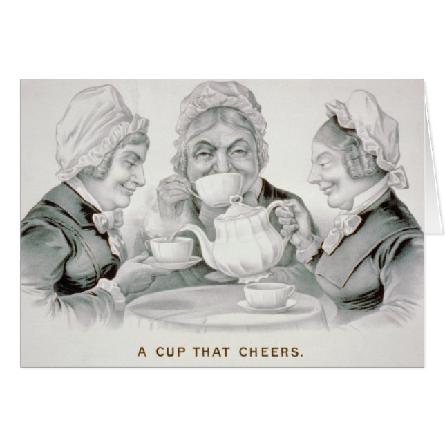 Vintage Tea Party Friends, A Cup That Cheers  (Front Horizontal)