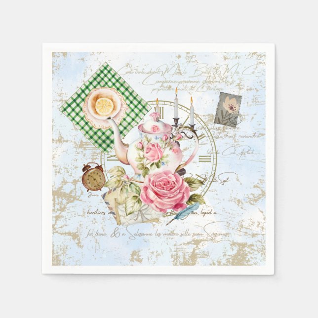 Vintage Tea Party Napkins (Front)