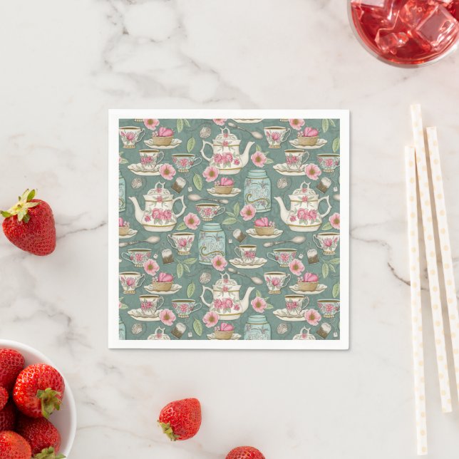 Vintage Tea Party Napkins (Insitu)