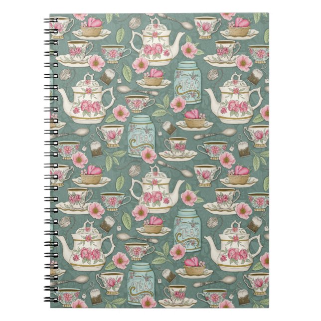 Vintage Tea Party Notebook (Front)