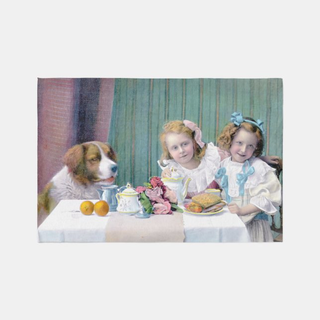 Vintage Tea Party  Rug (Front)