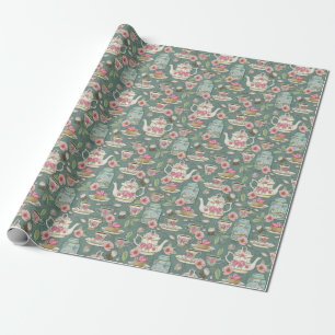 Vintage Tea Party Wrapping Paper