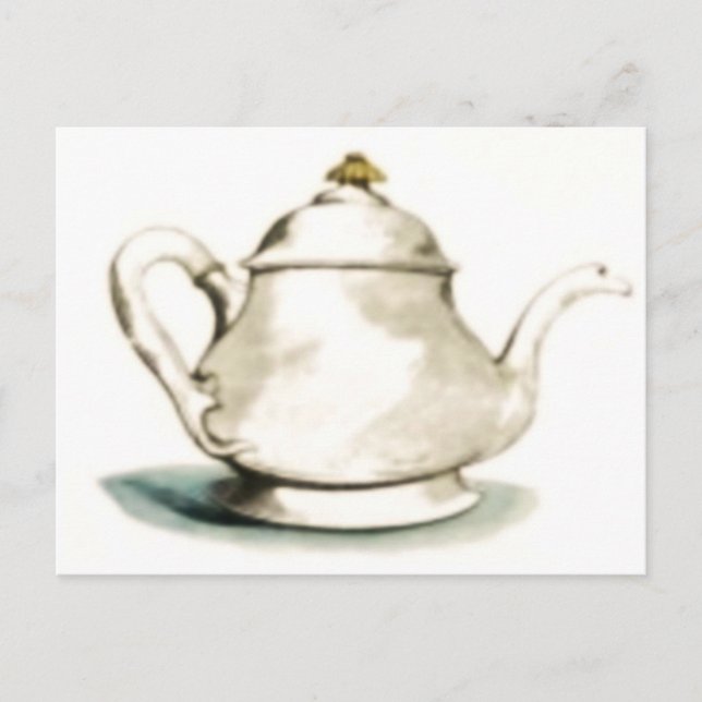 Vintage Tea Pot Postcard (Front)