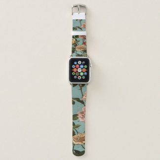 Vintage Tea Rose and Blush Roses Apple Watch Band