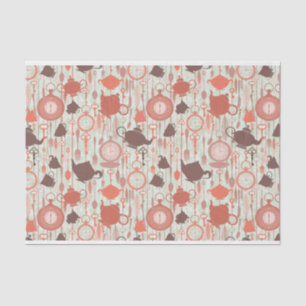 Vintage Tea Time Pattern Tissue Paper