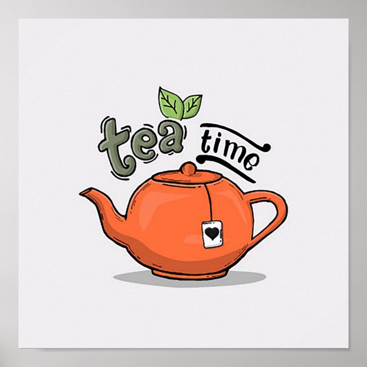 Vintage Tea Time Poster | Zazzle