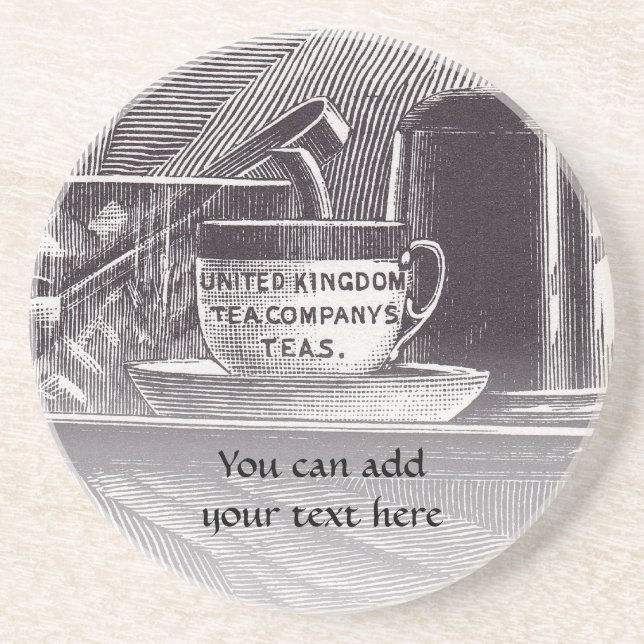 Vintage Tea Tray Drink Coaster (Front)