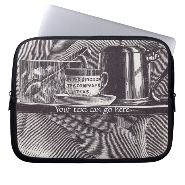 Vintage Tea Tray Laptop Sleeve (Front)