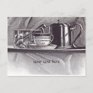 Vintage Tea Tray Postcard