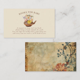 Vintage Tea Watercolor Floral Book Request Enclosure Card