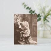 Vintage Teaching Child Piano Music Postcard (Standing Front)