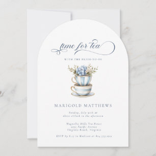 Vintage Teacup Floral Granmillenial Tea Party Invitation
