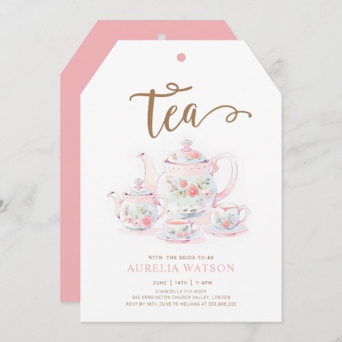 Vintage Teacup Floral Tea  Invitation