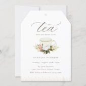 Vintage Teacup Floral Tea Party Invitation (Front)